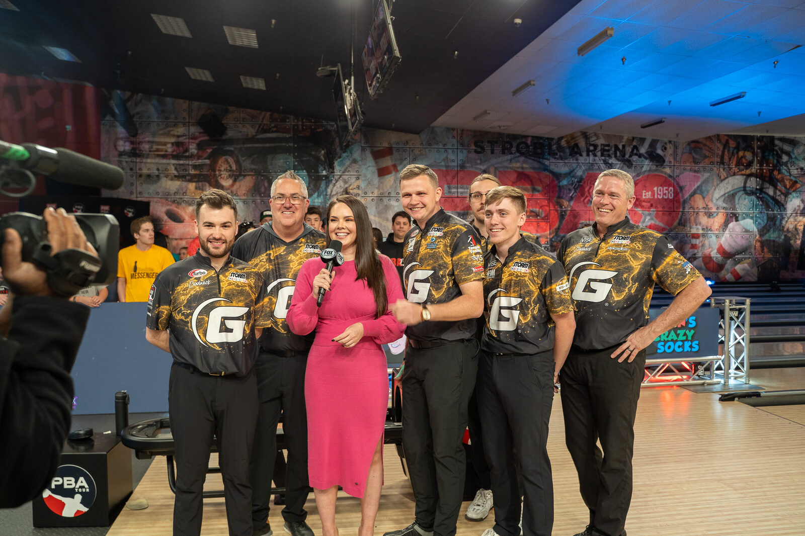Christopher Sloan with the 900 Global team on the PBA Tour